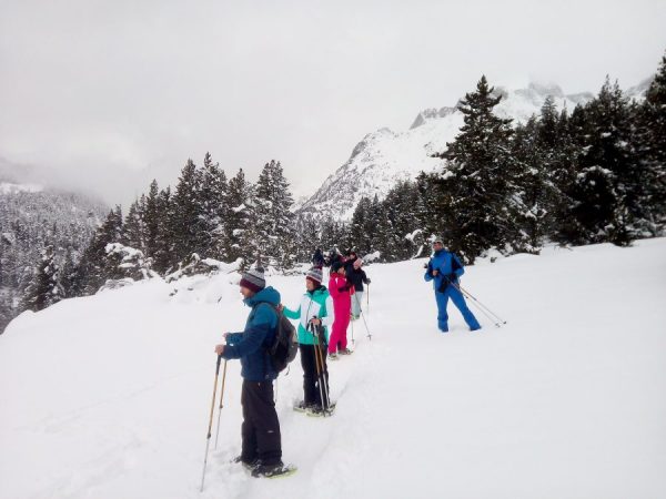 Raquetas de nieve ruta en el Valle de Benasque